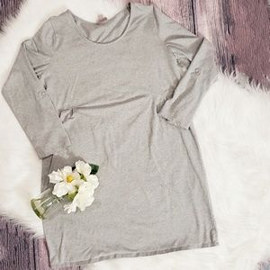 ❌SALE❌J JILL GRAY LONG SLEEVE TUNIC DRESS SZ L